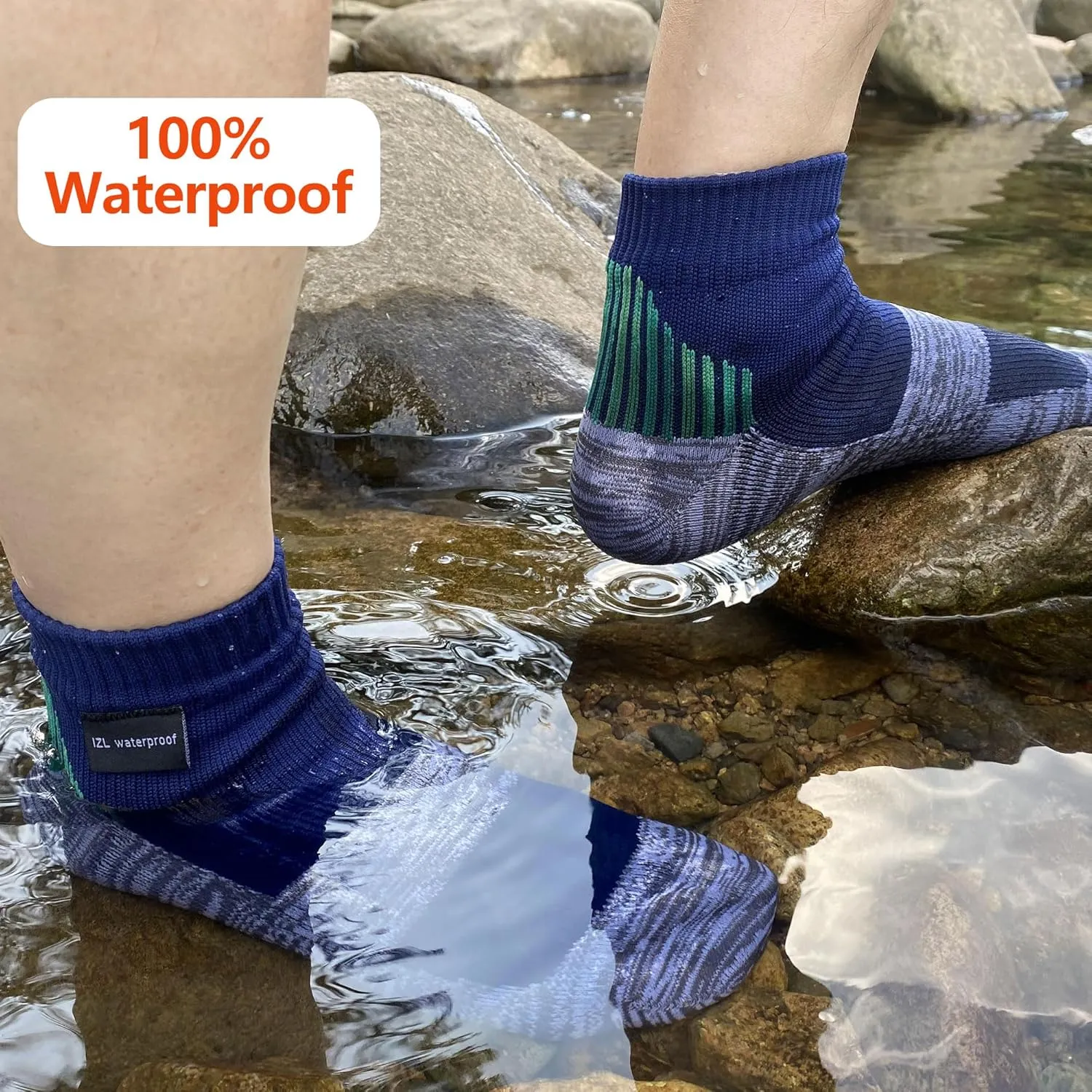 Waterproof Socks for Men Women, Outdoor Sports Breathable Waterproof Socks for Hiking Camping Wading Trekking