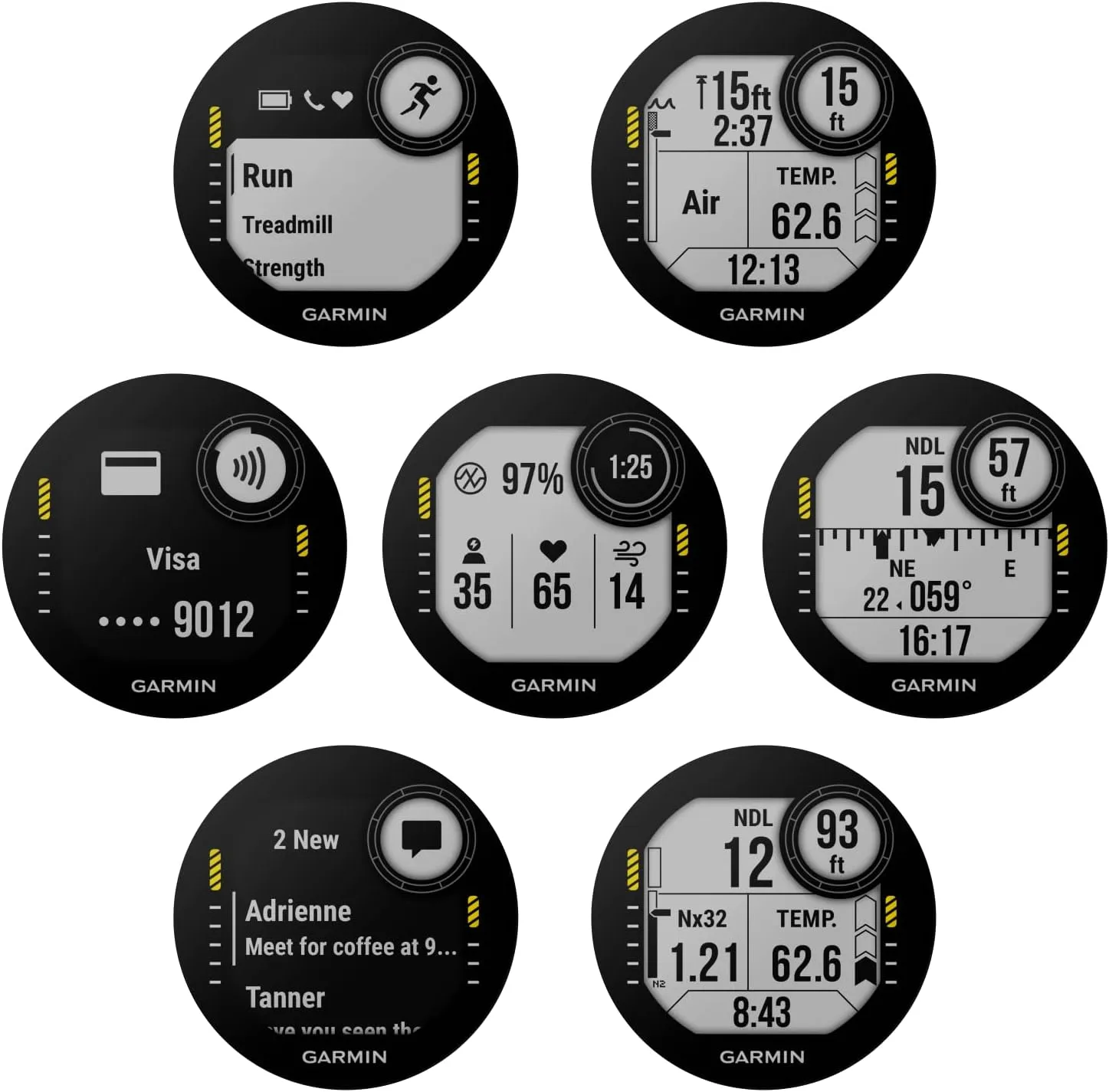 Wearable4U - Garmin Descent G1 Rugged Dive Computer, Multiple Dive Modes with Bundle ( Black Earbuds, Slate Gray)