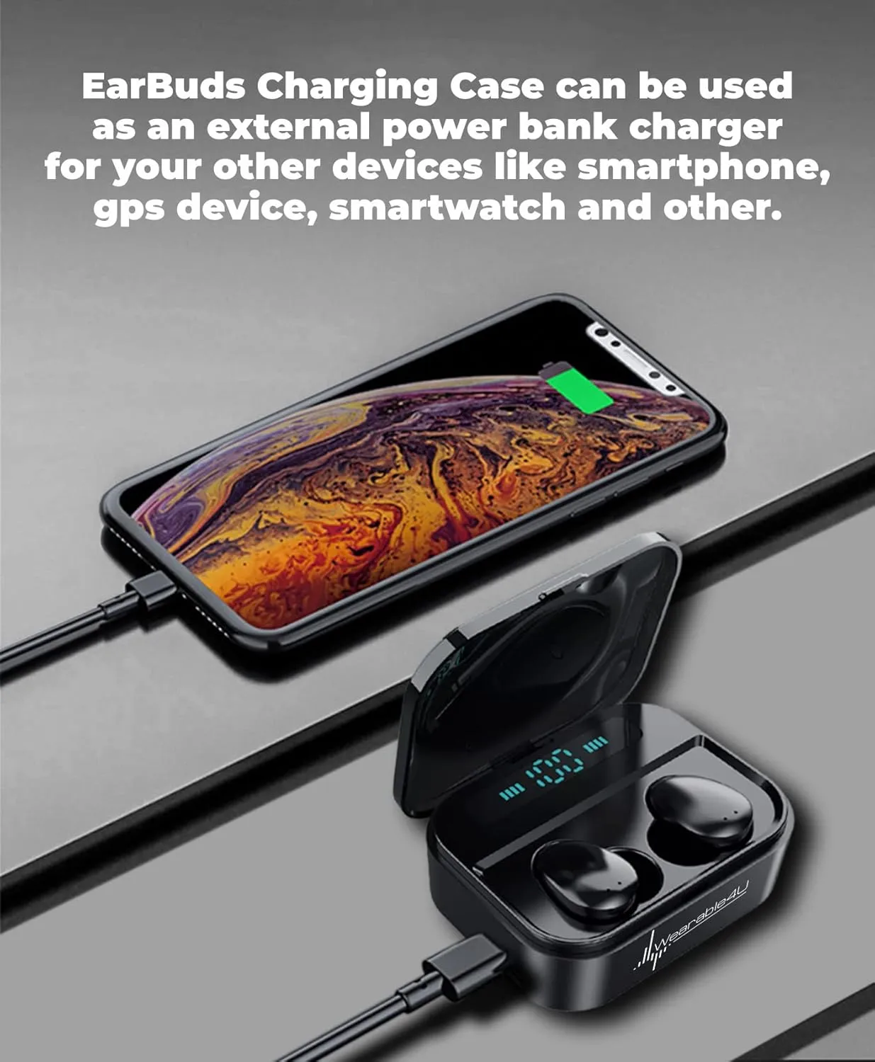 Wearable4U - Garmin Descent G1 Rugged Dive Computer, Multiple Dive Modes with Bundle ( Black Earbuds, Slate Gray)