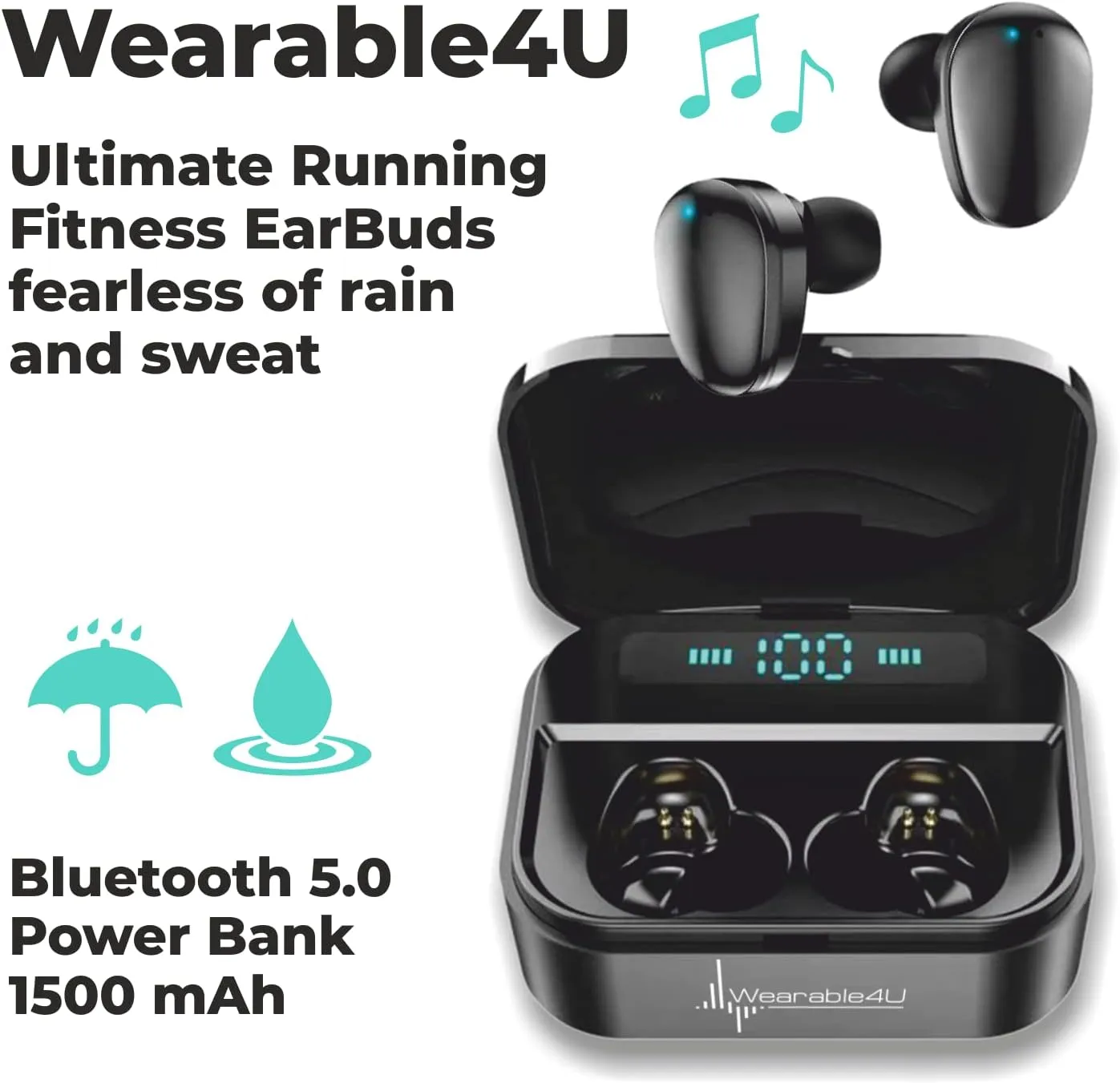 Wearable4U - Garmin Descent G1 Rugged Dive Computer, Multiple Dive Modes with Bundle ( Black Earbuds, Slate Gray)