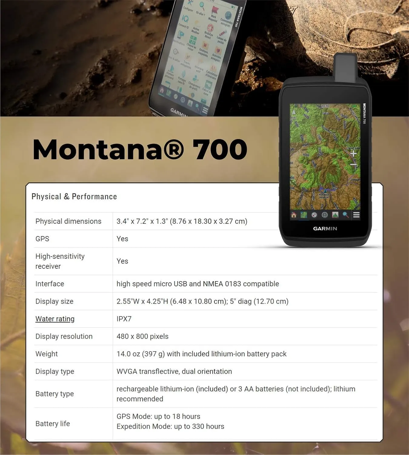 Wearable4U - Garmin Montana 700 Rugged GPS Touchscreen Navigator with Included Ultimate E-Bank Bundle