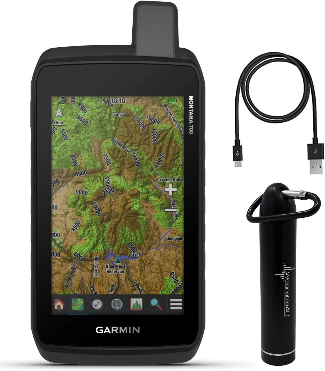 Wearable4U - Garmin Montana 700 Rugged GPS Touchscreen Navigator with Included Ultimate E-Bank Bundle