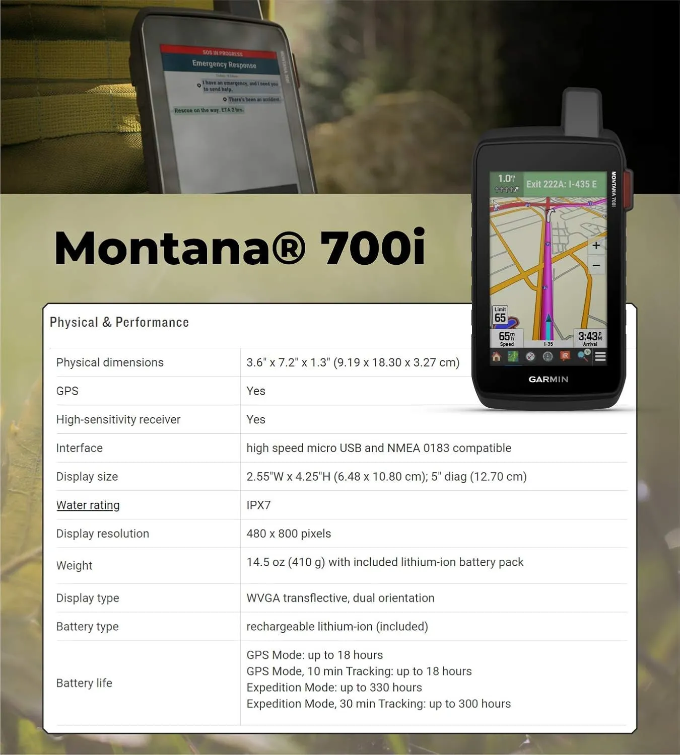 Wearable4U - Garmin Montana 700i Rugged GPS Touchscreen Navigator with inReach Technology with Included Ultimate E-Bank Bundle