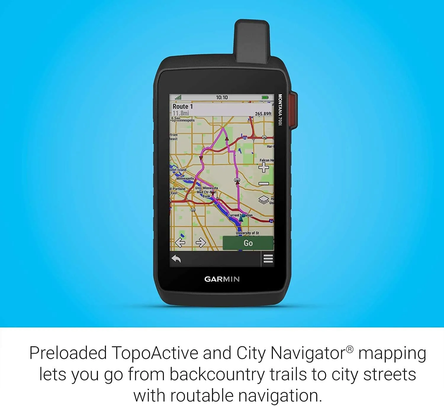Wearable4U - Garmin Montana 700i Rugged GPS Touchscreen Navigator with inReach Technology with Included Ultimate E-Bank Bundle