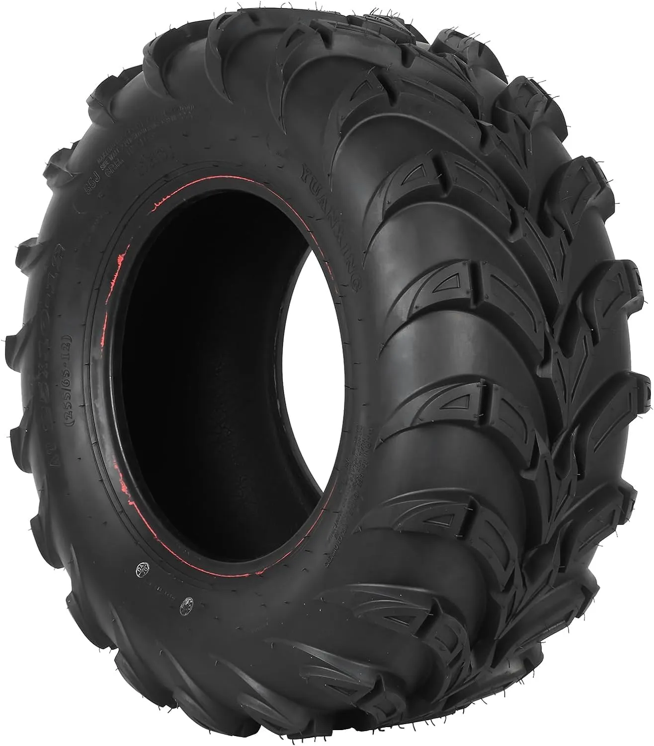 Weize ATV Tires All-terrain 25x8-12 Front & 25x10-12 Rear, 6 PR, UTV Tires Max Load 480LBS, Set of 4