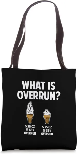 What Is Overrun? Ice Cream Cone Tote Bag