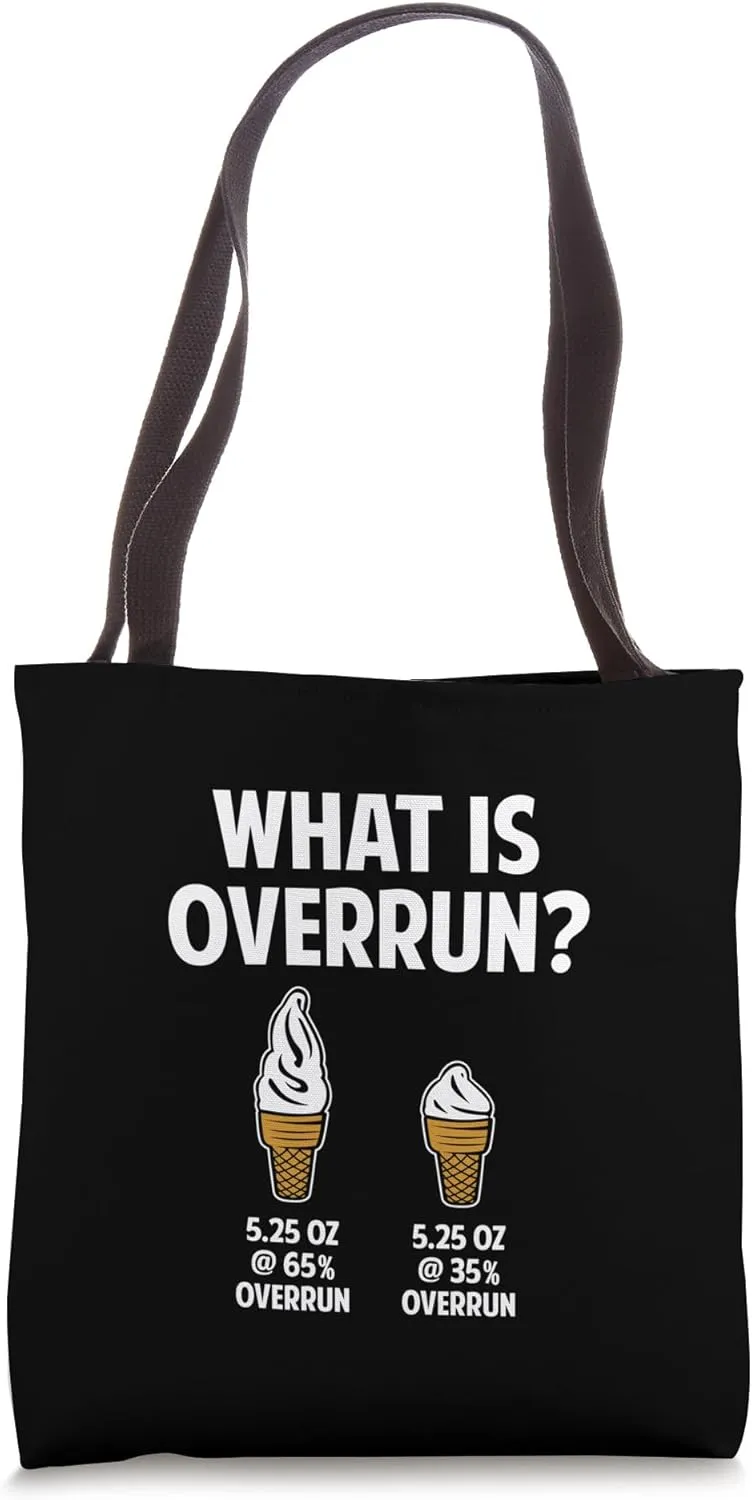 What Is Overrun? Ice Cream Cone Tote Bag