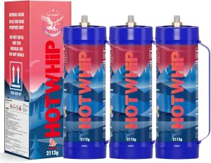 Whipped Cream Charger 2112g×3 3.3L Cream Charger Food Grade Watermelon Flavor (Nozzle Included) 3-Pack