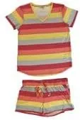 Wildfox Ladies 3 Piece Short Set (as1, alpha, m, regular, regular, Italian Ice Stripes)