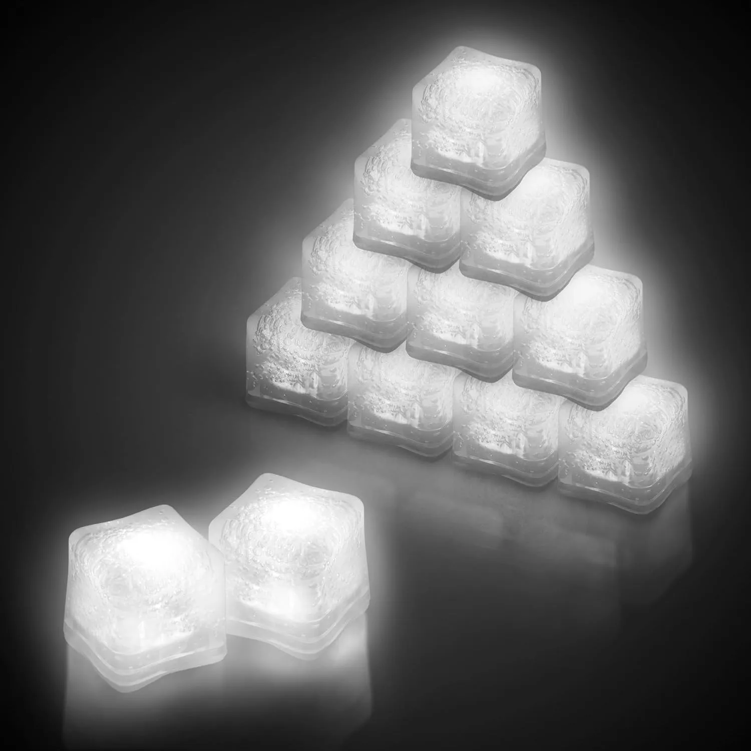 Windy City Novelties 12 pack LED Ice Cubes with Changing Lights (White)