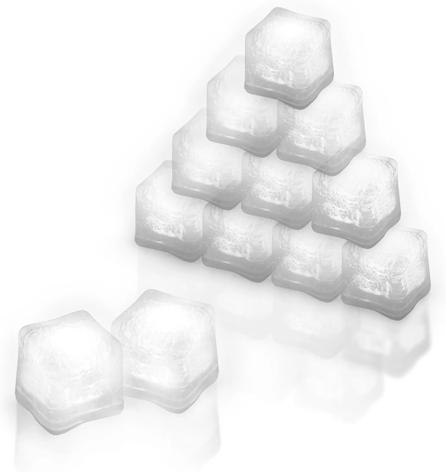 Windy City Novelties 12 pack LED Ice Cubes with Changing Lights (White)