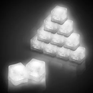 Windy City Novelties 12 pack LED Ice Cubes with Changing Lights (White)