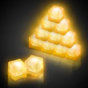 Windy City Novelties 12 Pack LED Ice Cubes with Changing Lights (Yellow)
