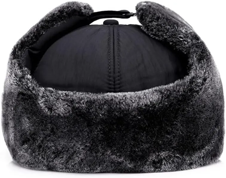 Winter Warm Hat Warm and Windproof 3-in-1 Aviator Hat Ice Cap Men's and Women's Earmuffs Ski Cap with Lining