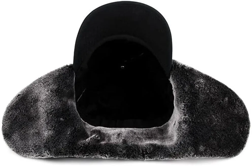 Winter Warm Hat Warm and Windproof 3-in-1 Aviator Hat Ice Cap Men's and Women's Earmuffs Ski Cap with Lining
