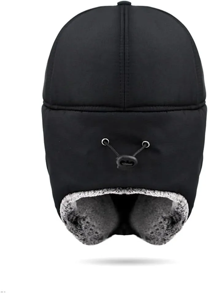 Winter Warm Hat Warm and Windproof 3-in-1 Aviator Hat Ice Cap Men's and Women's Earmuffs Ski Cap with Lining
