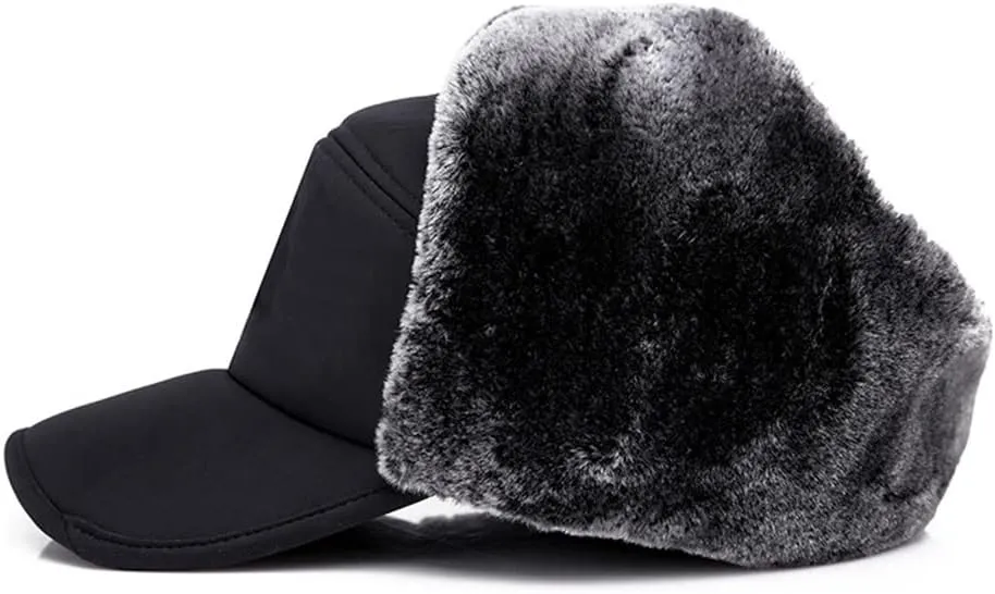 Winter Warm Hat Warm and Windproof 3-in-1 Aviator Hat Ice Cap Men's and Women's Earmuffs Ski Cap with Lining