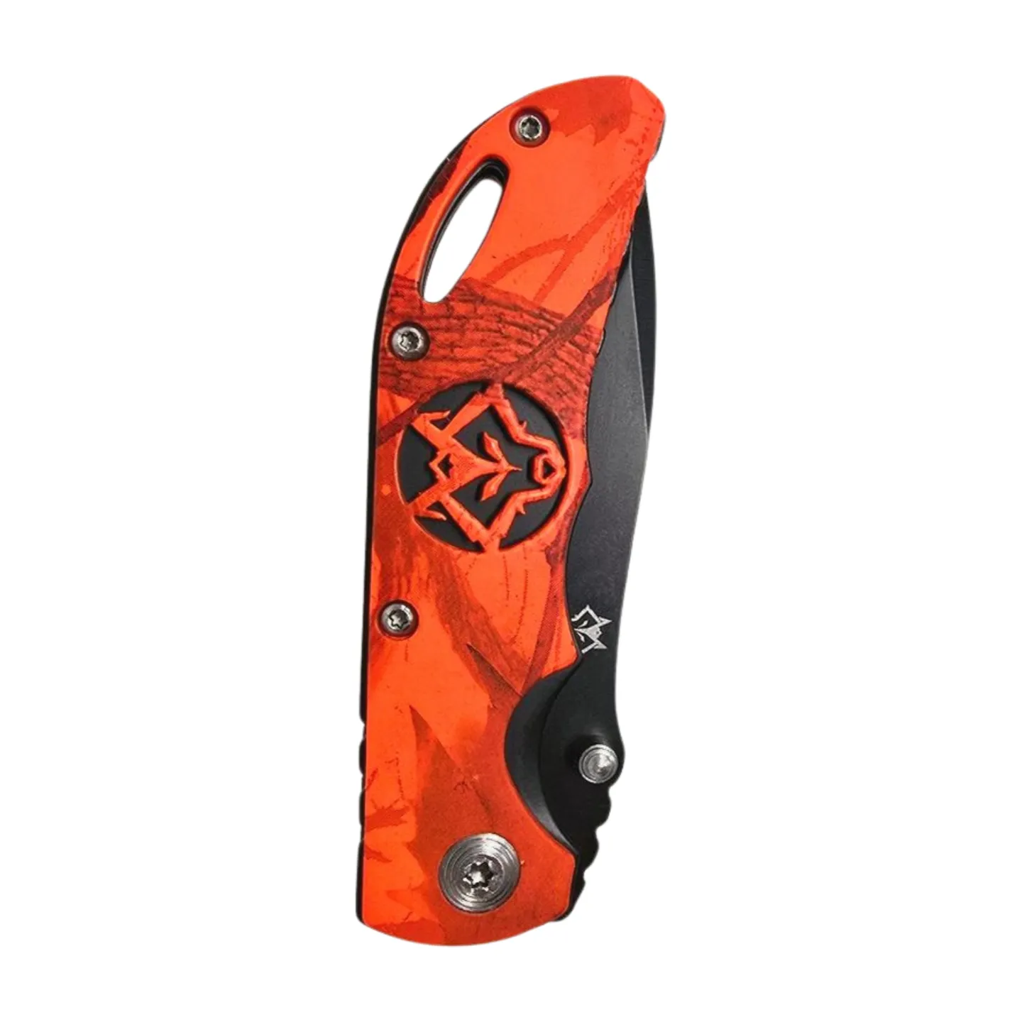 Wolf Creek Hi Vis Orange Camo Pack Knife