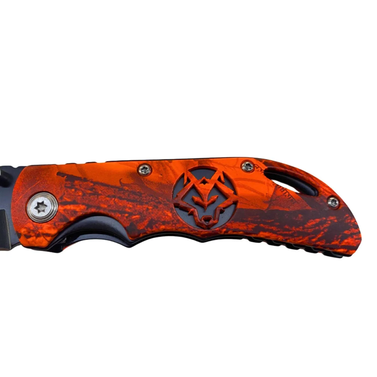 Wolf Creek Hi Vis Orange Camo Pack Knife