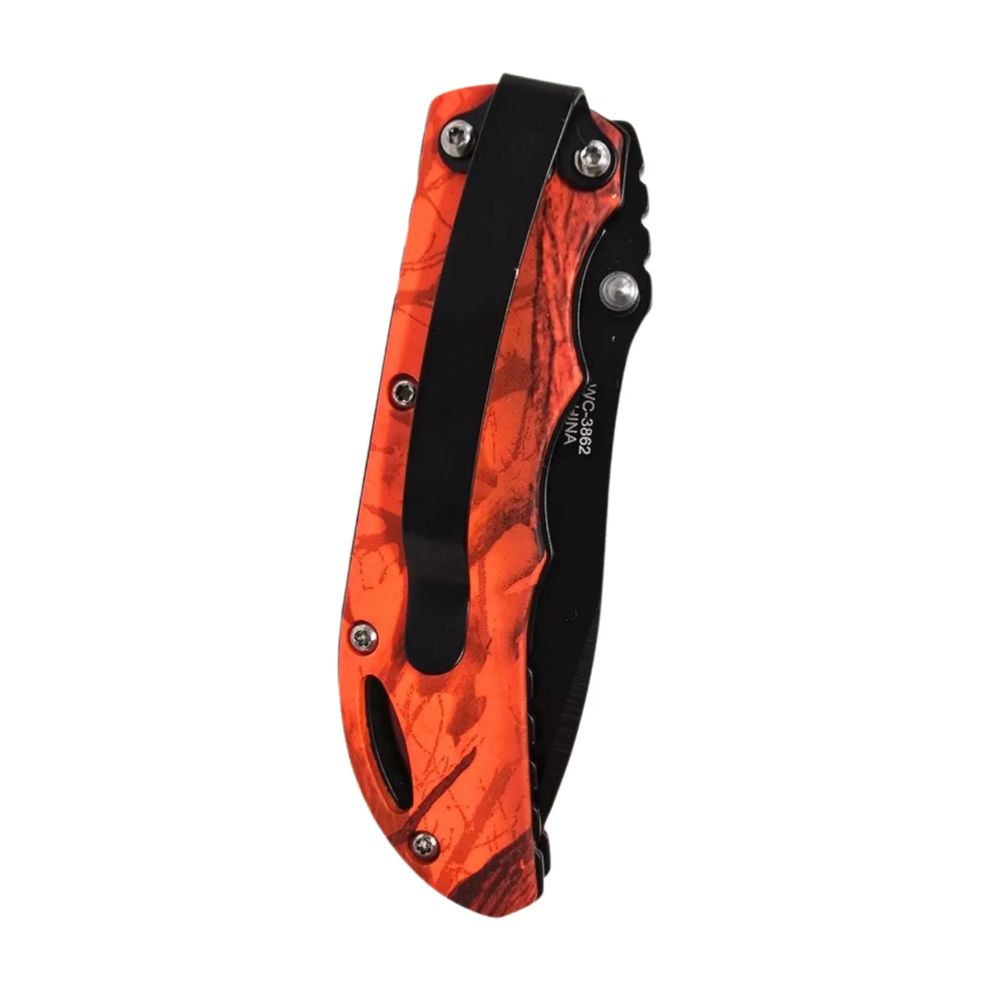 Wolf Creek Hi Vis Orange Camo Pack Knife