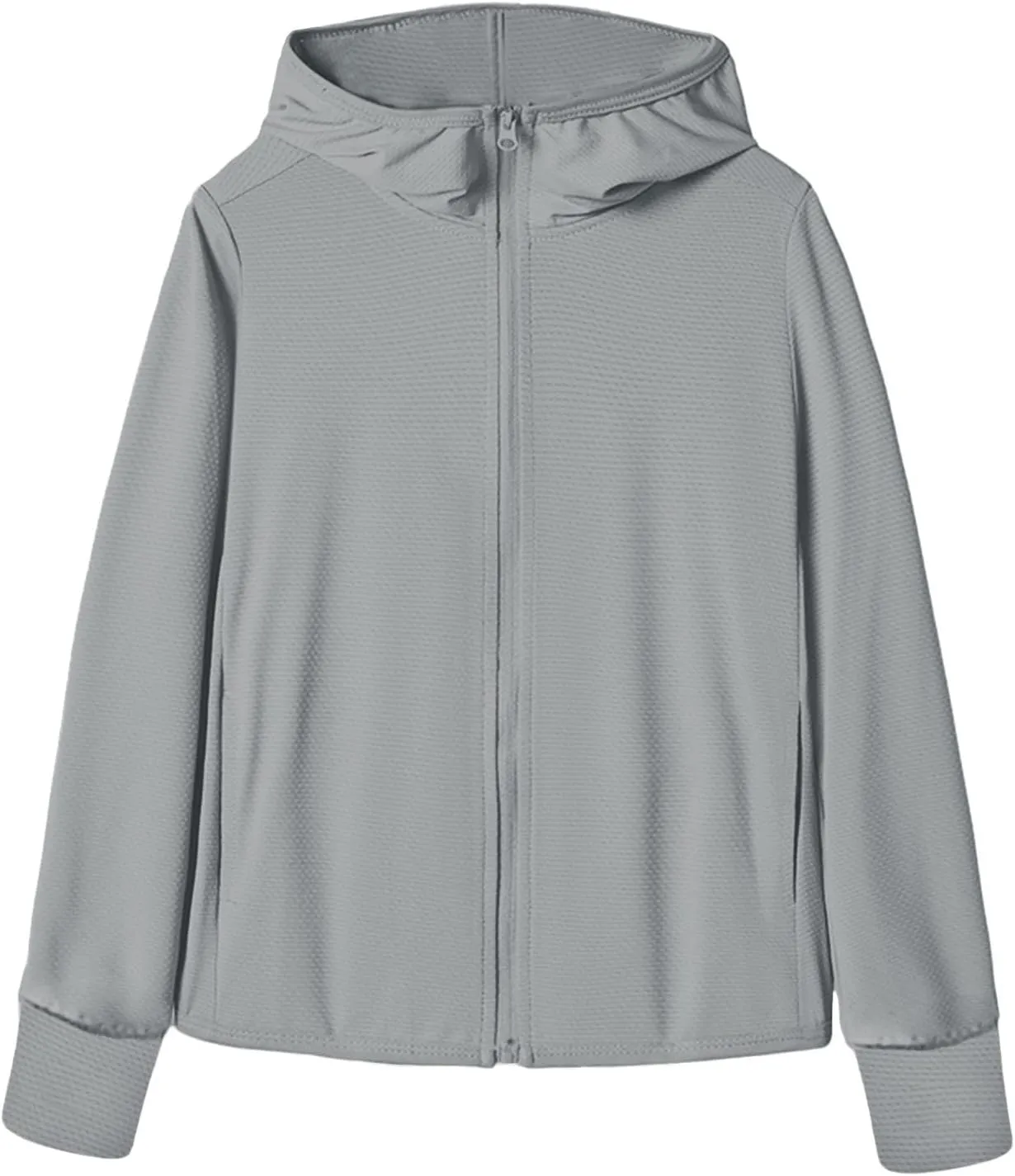 Womens SPF Uv Sun Protection Shirts Lightweight Jacket Breathable Zip Up Performance Workout Fishing T Shirts Hoodie