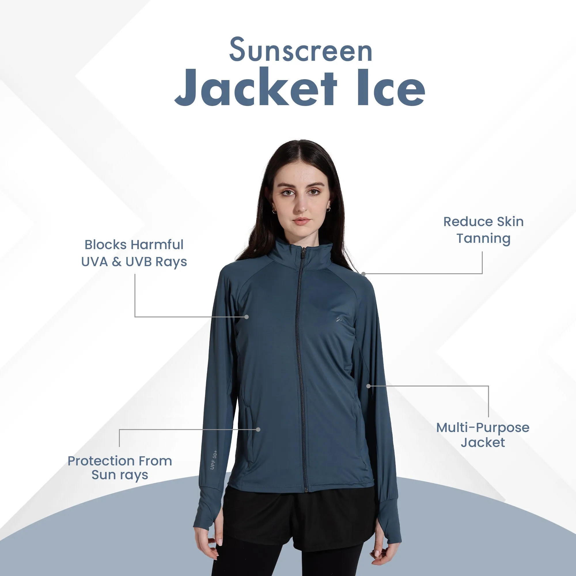 WOMENS SUNSCREEN JACKET ICE
