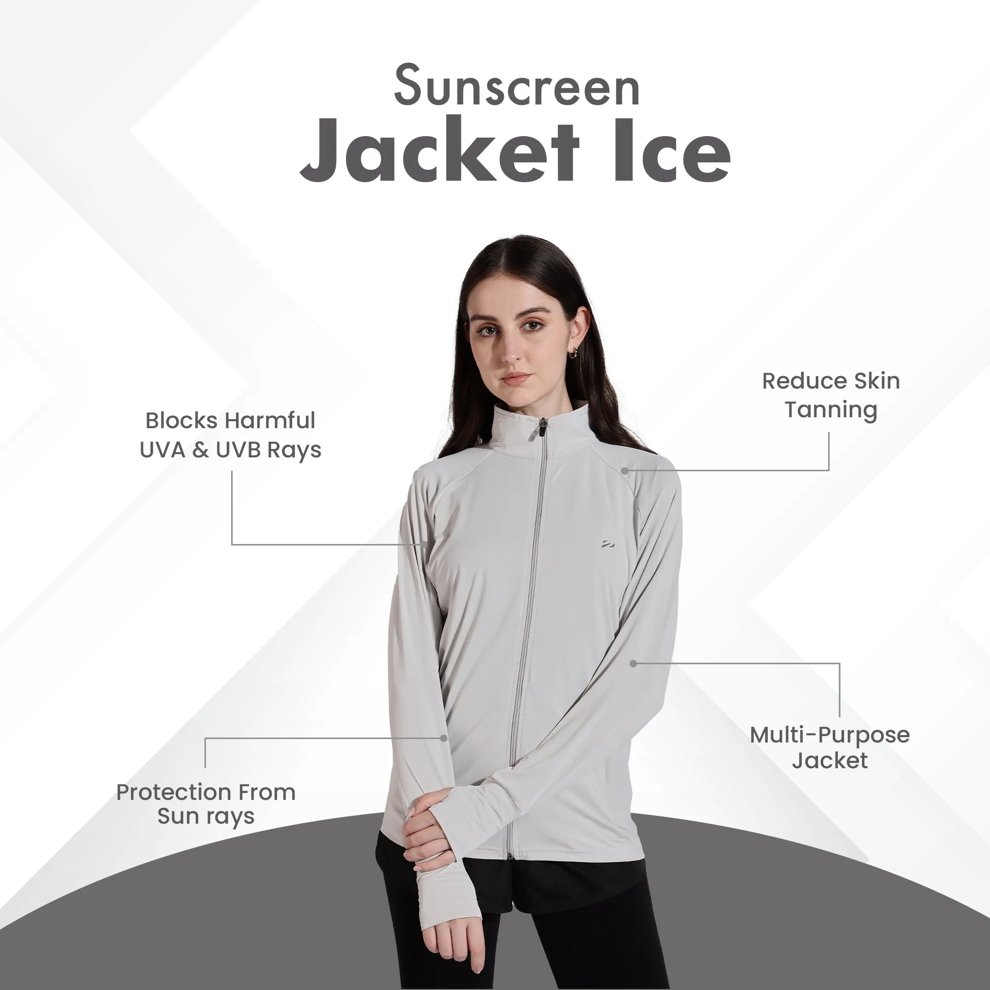 WOMENS SUNSCREEN JACKET ICE