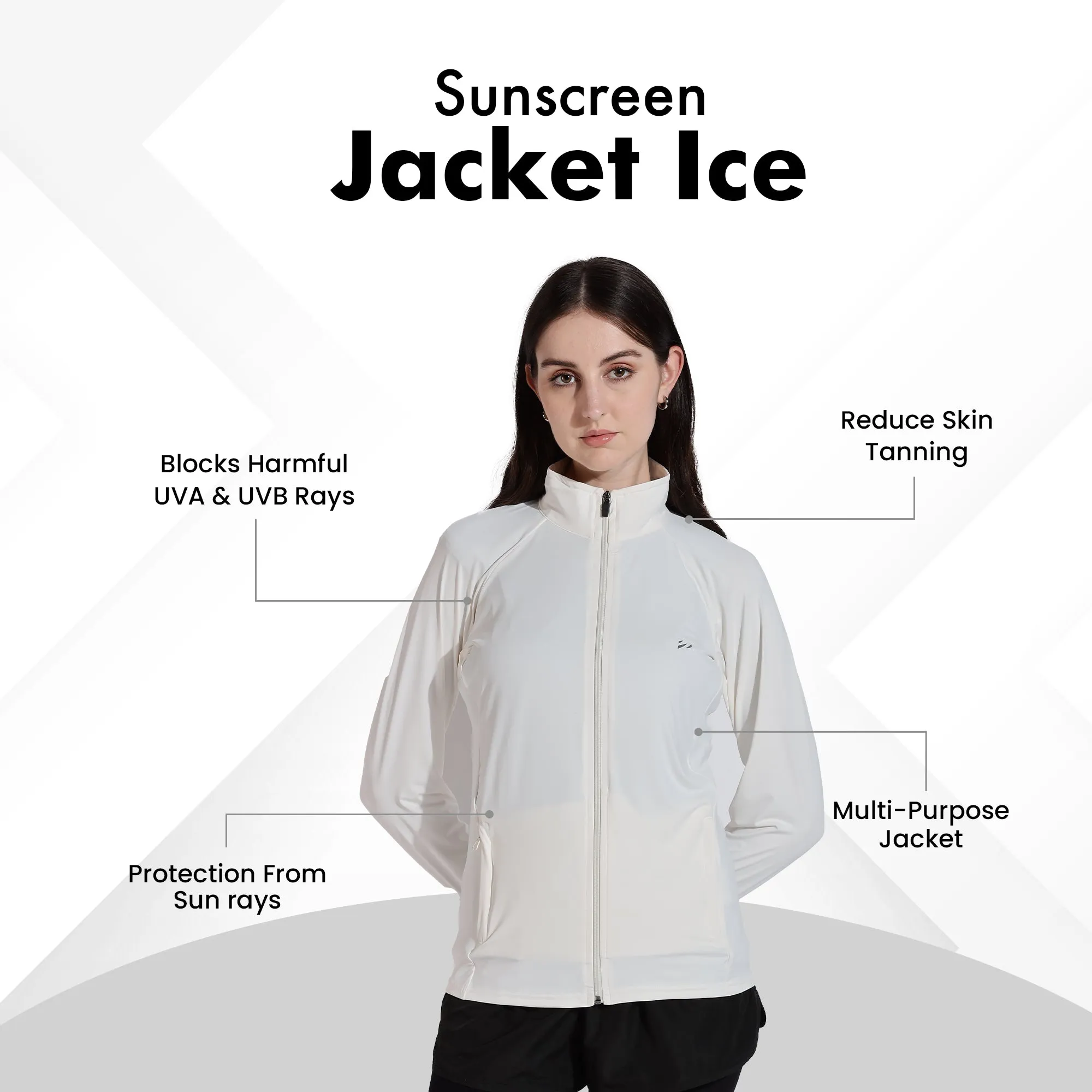 WOMENS SUNSCREEN JACKET ICE