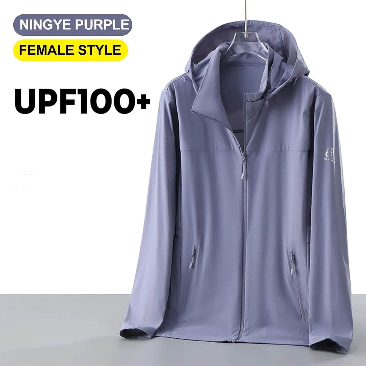 Women's Trendy UPF 50  Hooded Coat Long Sleeve with Zipper Lightweight Breathable Commuting Travel Ice Feeling Tops