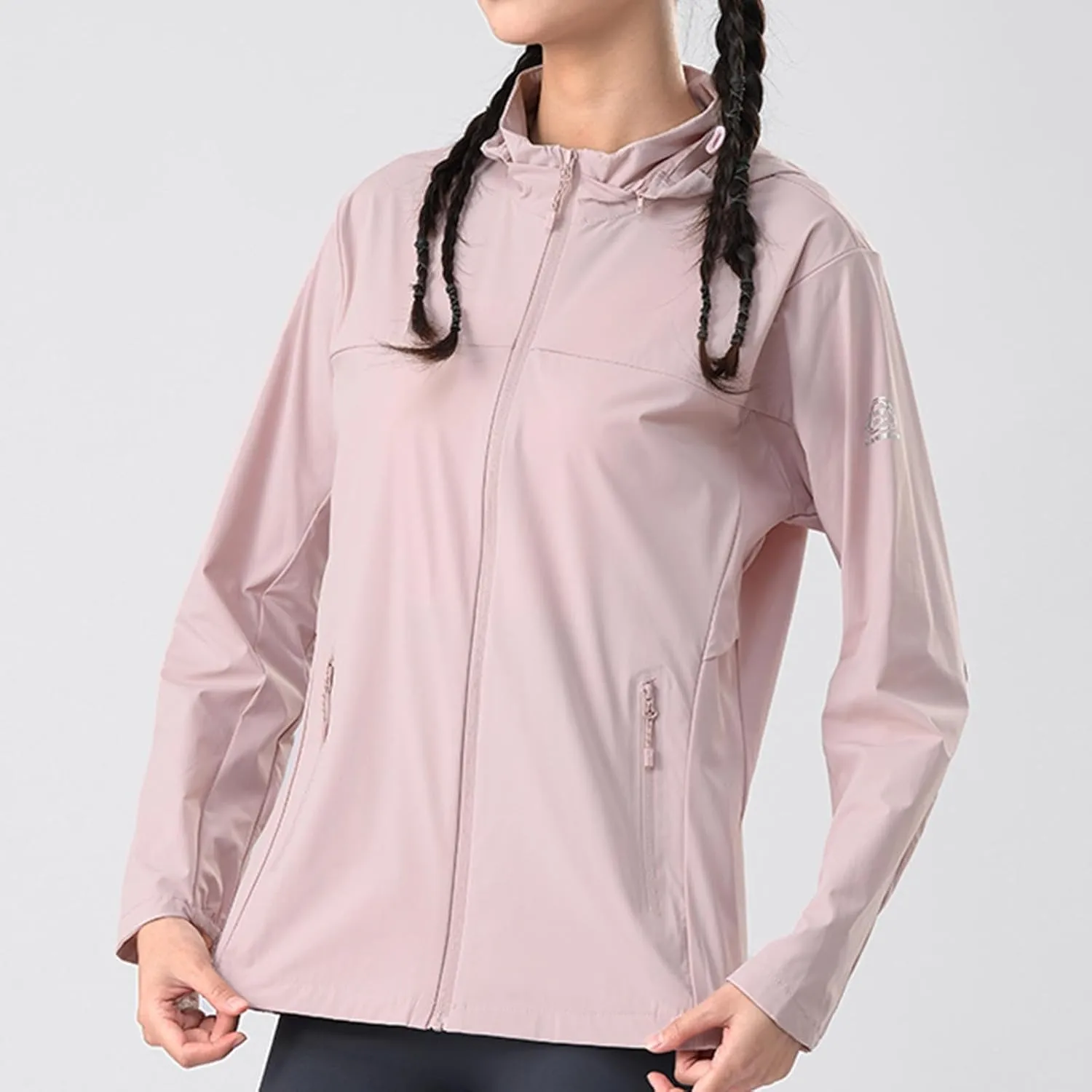 Women's Trendy UPF 50  Hooded Coat Long Sleeve with Zipper Lightweight Breathable Commuting Travel Ice Feeling Tops