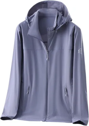 Women's Trendy UPF 50  Hooded Coat Long Sleeve with Zipper Lightweight Breathable Commuting Travel Ice Feeling Tops