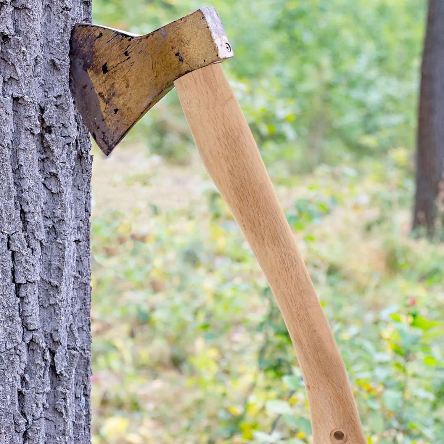 Wooden Axe Handle Replacement Durable Handle Camp Hatchet Compatible with Various Axes Easy