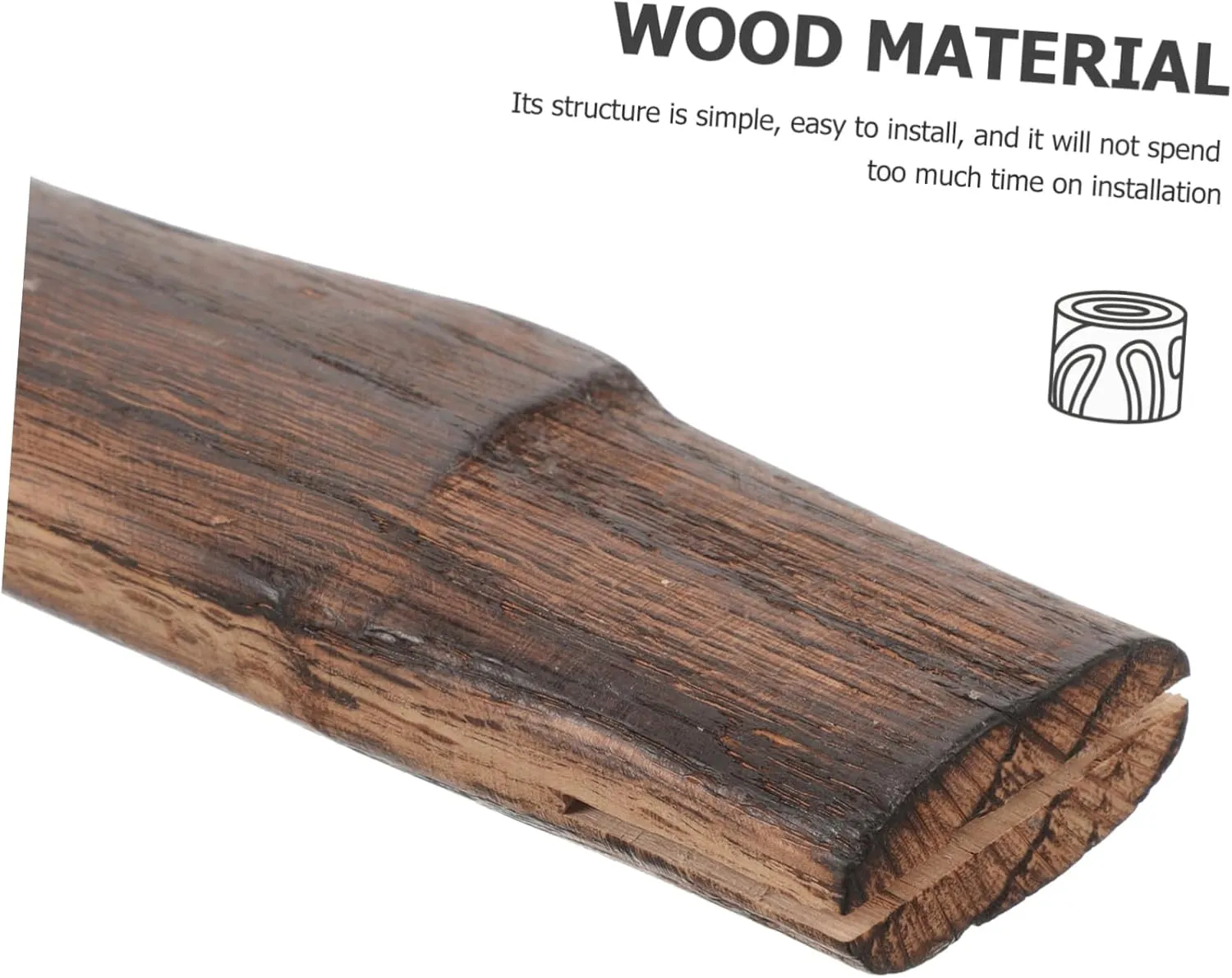 Wooden Axe Handle Replacement Durable Hatchet Handle for Axes Comfortable Installation Smooth Surface Extend Lifespan of Your Tools