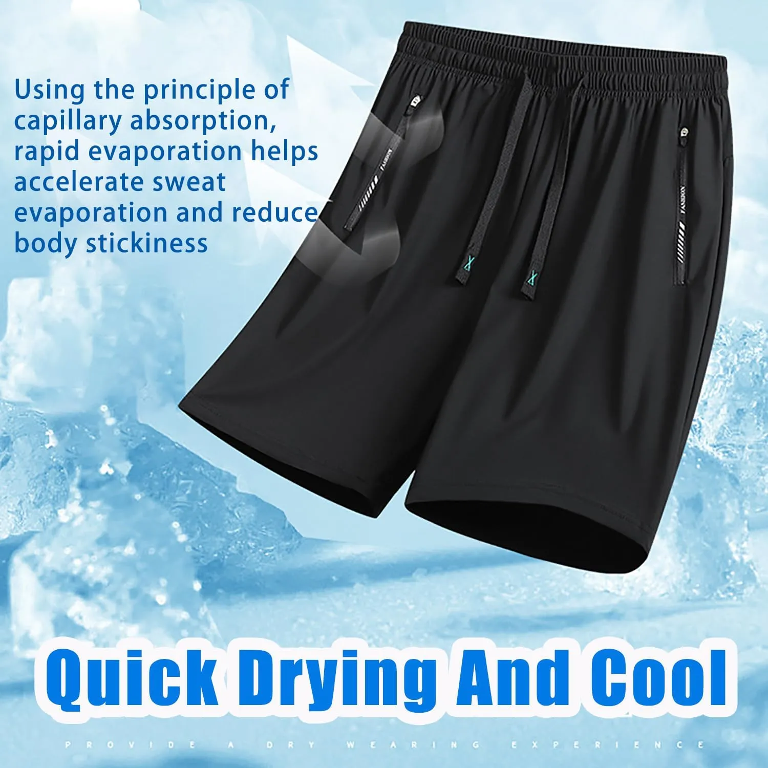 XIRUJNFD ICY Shorts - Airyflex Iced Active Silk Cooling Stretch Quick Drying Shorts for Senior Women Over 50, Breathable