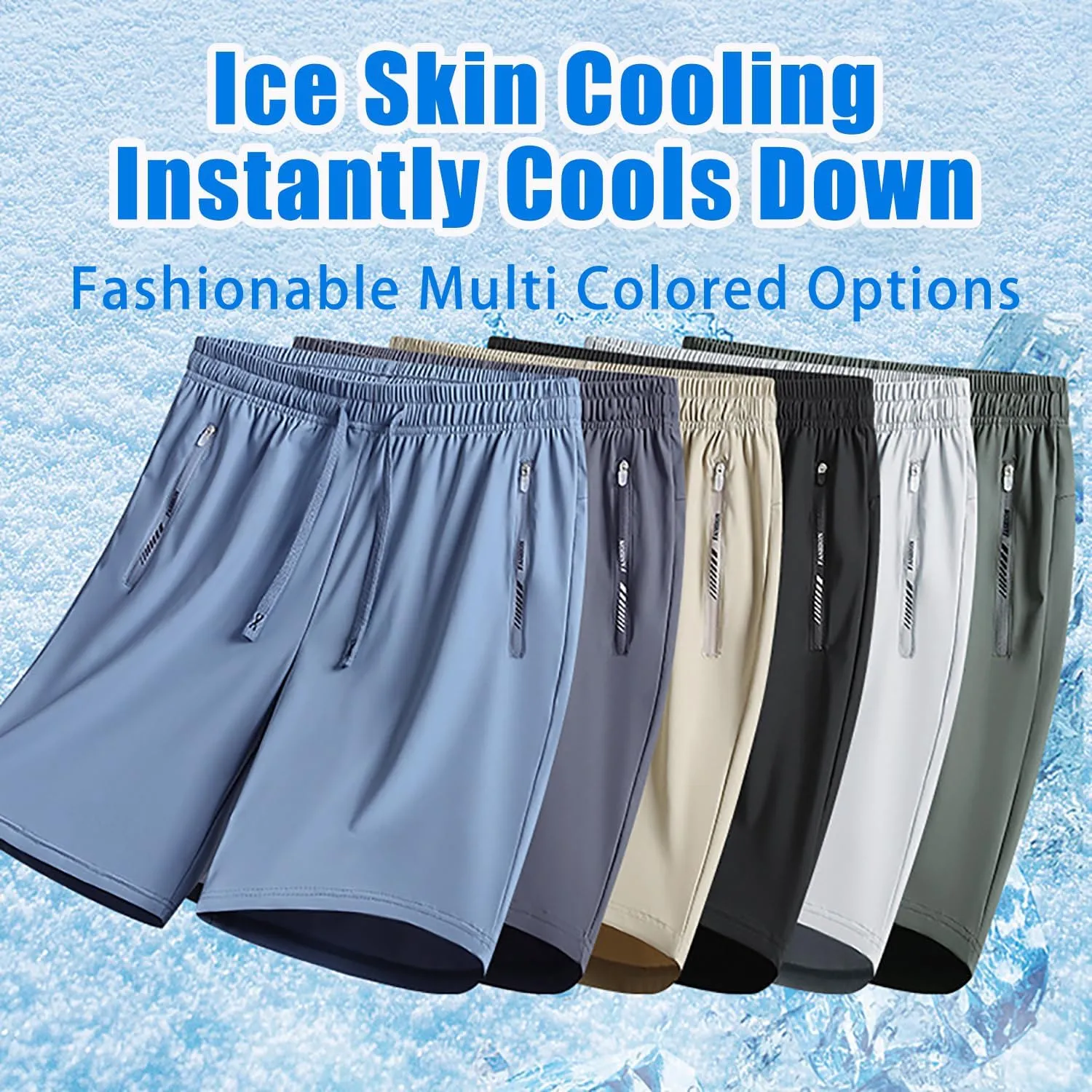 XIRUJNFD ICY Shorts - Airyflex Iced Active Silk Cooling Stretch Quick Drying Shorts for Senior Women Over 50, Breathable