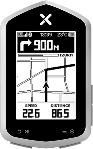 XOSS NAV Plus GPS Bike Computer with Bluetooth, 2.4"" Ant  Bike Computer Wireless with 33hs Long Battery Life, IPX7 Waterproof Map Navigation Bike Computer with Auto Backlight & Rear 3D Video, Black