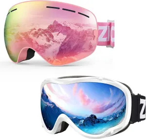 ZIONOR Lagopus Ski Goggles and XMINI Kids Ski Goggles