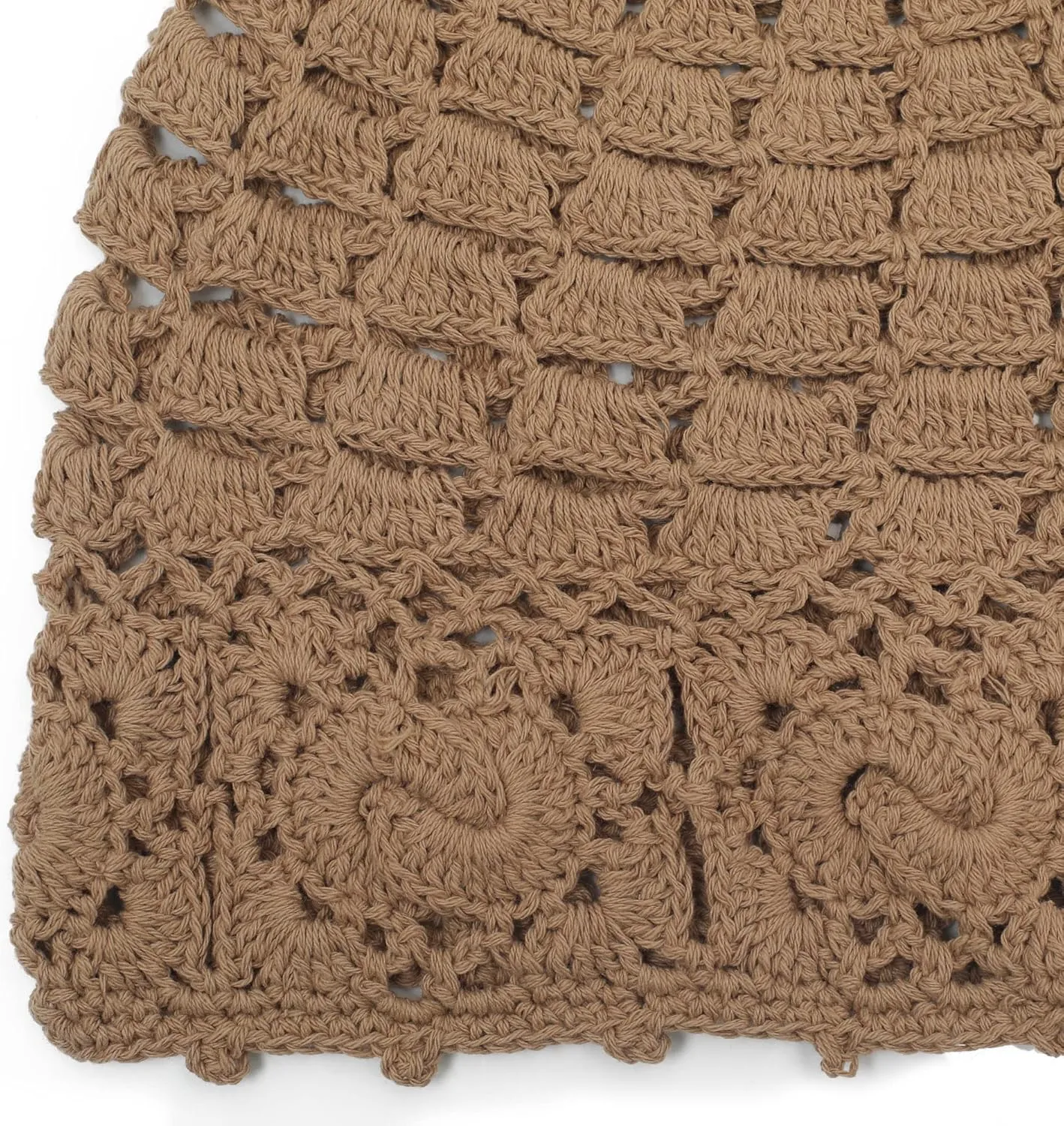 ZLYC Women Cotton Crochet Knit Beanie Hat Handmade Summer Floral Skull Cap