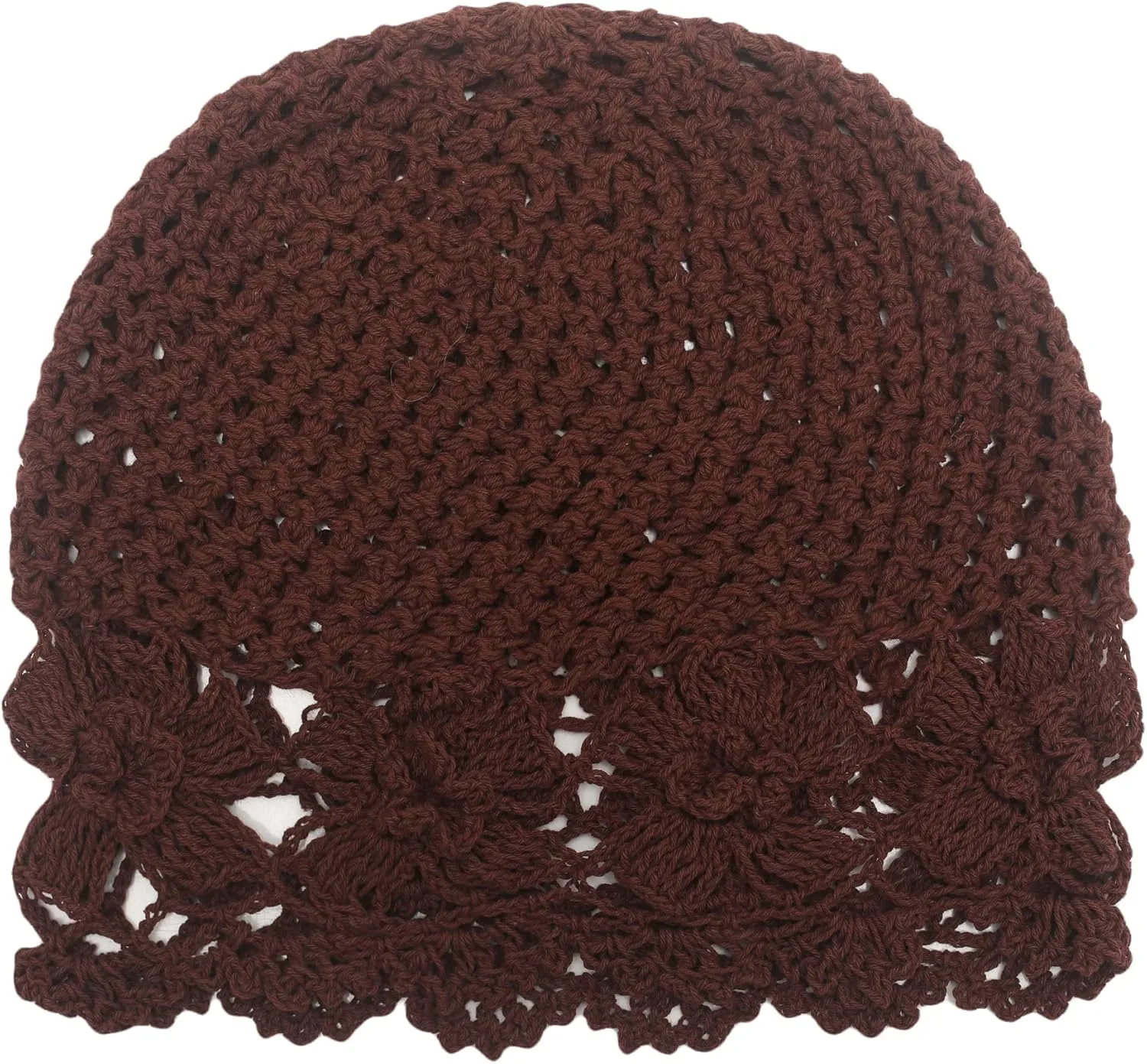 ZLYC Women Cotton Crochet Slouchy Beanie Hat Handmade Knit Summer Skull Cap