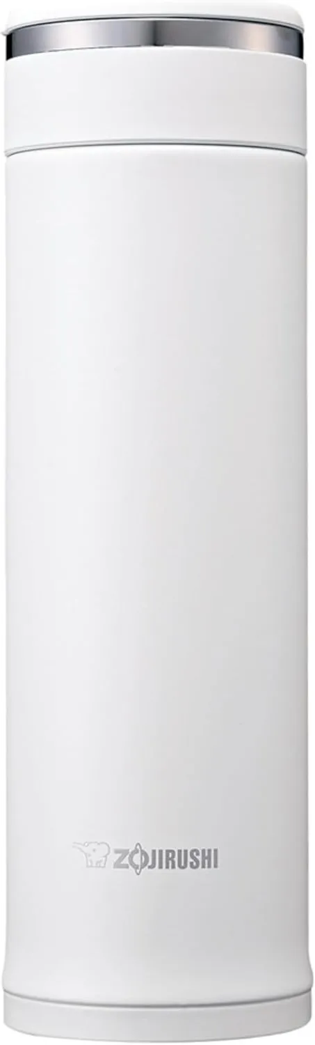 Zojirushi SM-JF48-WA Water Bottle, Stainless Steel Mug, Bottle, Direct Drinking, Lightweight, Cold Retention, 16.2 fl oz (480 ml), White