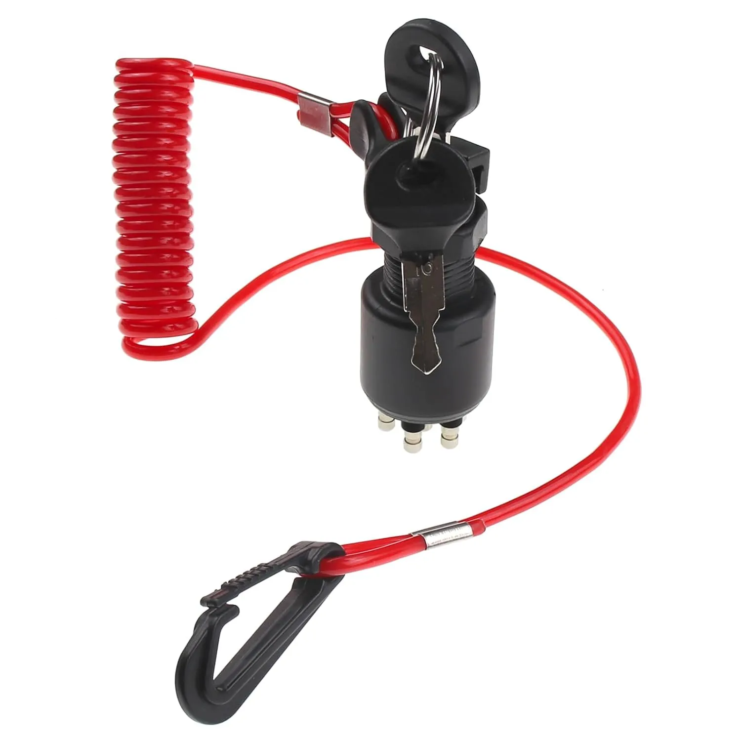 ZOOKOTO 5005801 Ignition Switch & Key Assembly with Safety Lanyard for Johnson Evinrude Boat, 175974 for Johnson Ignition Evinrude 40-200HP Outboard Motor