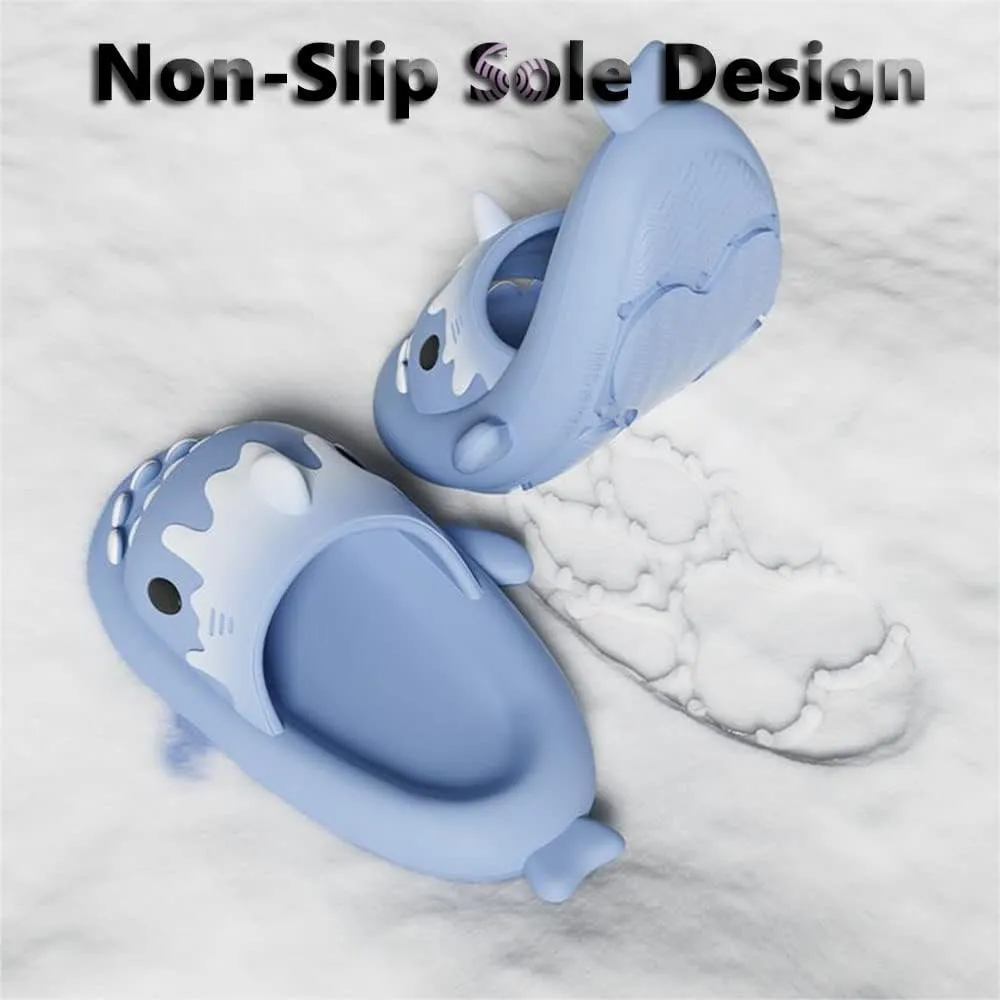 Zureto Ice Cream Shark Slides, Cute Cloud Shark Slides Original, Summer Eva Anti-Slip Casual Shark Sandals